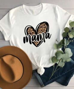 personalized mama shirt custom grandma heart tee nana mimi shirt unique leopard print mom life apparel jzdfv