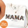 personalized mama shirt vintage floral design custom mama est shirt unique gift for mom comfort colors t shirt n9cxk