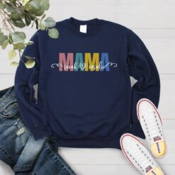 personalized mama shirt with children names custom mom sweatshirt for mothers day unique mom life tee saa5x
