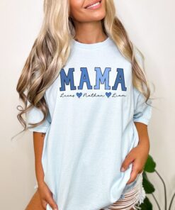 personalized mama shirt with children names custom mom t shirt for mothers day unique gift idea for moms muejy