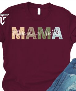 personalized mama shirt with children names custom mom t shirt for mothers day unique mom life tee gift 2p8p8