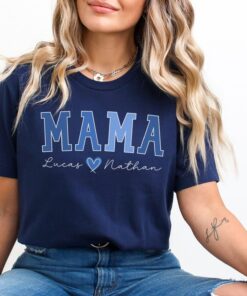 personalized mama shirt with children names custom mom t shirt unique gift for moms best mama ever tee aci71