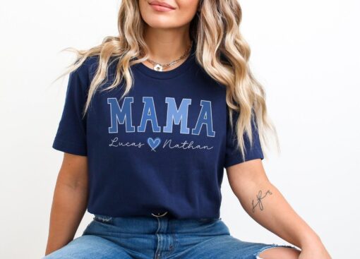 personalized mama shirt with children names custom mom t shirt unique gift for moms best mama ever tee aci71