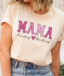 personalized mama shirt with children names custom mom t shirt unique mothers day gift for moms and mamas 4bzcm