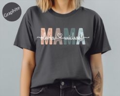 personalized mama shirt with children names custom t shirt for mothers day cute mom life tee comfort colors uovip
