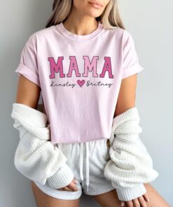 personalized mama shirt with childrens names custom mom t shirt unique mothers day gift cute mom life tee 7dtwo