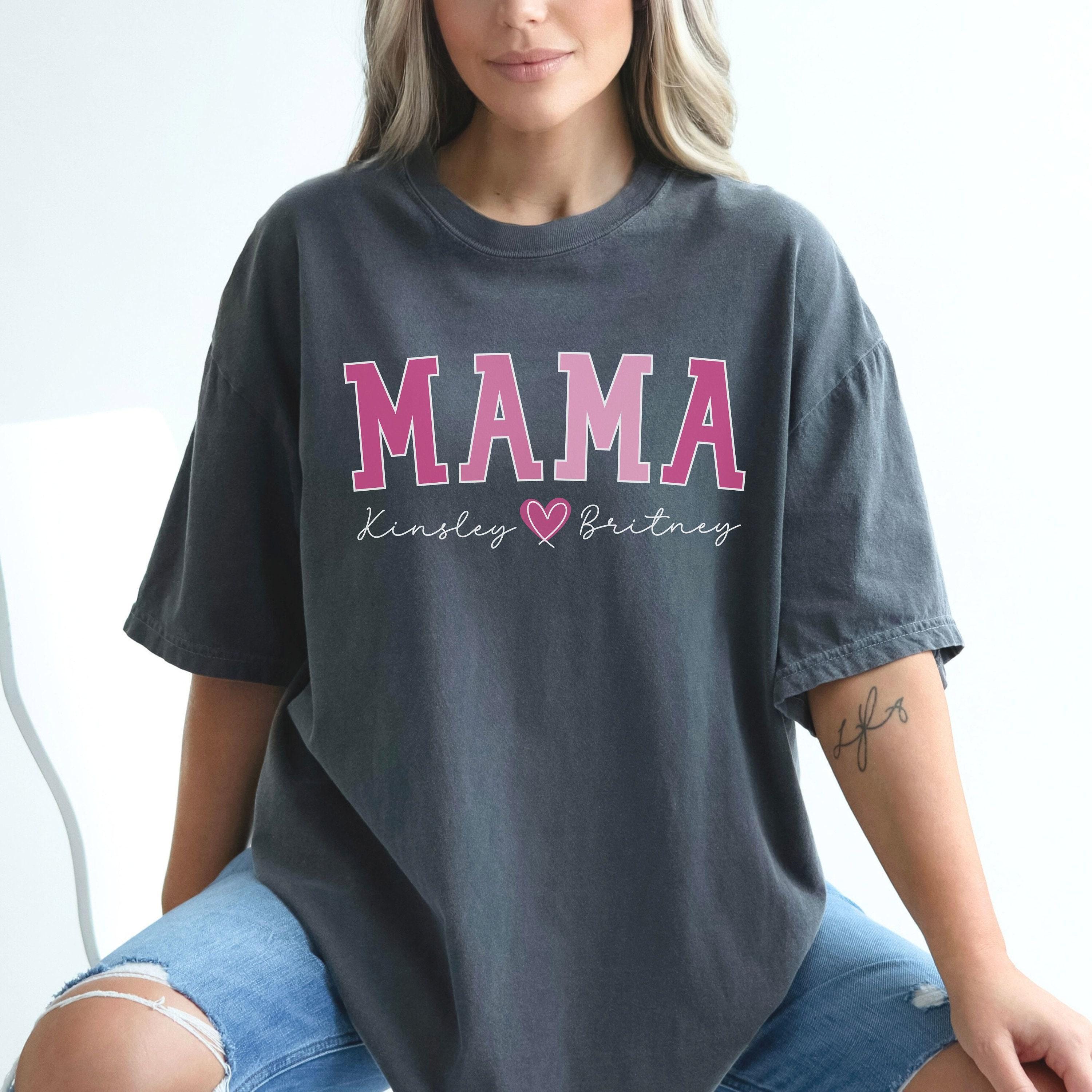 personalized mama shirt with childrens names custom mom t shirt unique mothers day gift cute mom life tee xctmd scaled