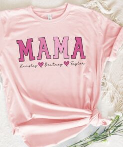 personalized mama shirt with childrens names custom mom t shirt unique mothers day gift for moms 2ct5w