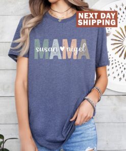 personalized mama shirt with childrens names custom mom t shirt unique mothers day gift for moms vgiam