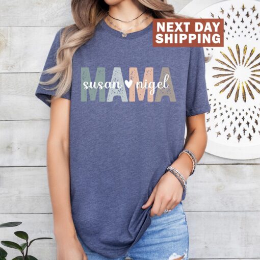 personalized mama shirt with childrens names custom mom t shirt unique mothers day gift for moms vgiam