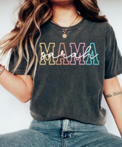 personalized mama shirt with childs name custom family tee for mothers day or mom birthday gift sl5ry