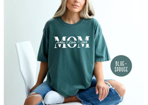personalized mama shirt with kids name custom mom life t shirt for mothers day new mom gift unique mom shirts ah9m2