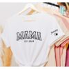 personalized mama shirt with kids name on sleeve custom mom shirt for mothers day and pregnancy announcement 6saan