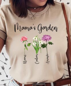 personalized mama shirt with kids names and birth month flowers unique mothers day gift custom mom t shirt 4tdy8