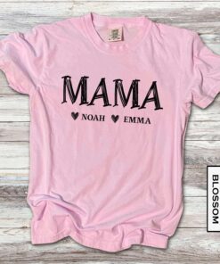 personalized mama shirt with kids names custom mothers day gift cute mom life t shirt for moms who love their children 8t4wo