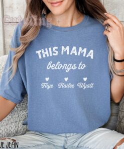 personalized mama shirt with kids names custom tee for new moms mothers day gift and mom birthday gift riwgh