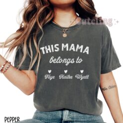 personalized mama shirt with kids names custom tee for new moms mothers day gift best mom ever shirt vkexr