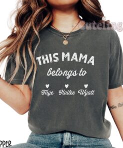 personalized mama shirt with kids names custom tee for new moms mothers day gift best mom ever shirt vkexr