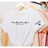 Personalized Mama Shirt with Kids Names on Sleeve for Mothers Day Pregnancy Announcement New Mom Gifts