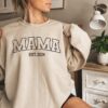 Personalized Mama Sweatshirt Custom Crewneck for Mom Mothers Day Gift Unique Mama Est Shirt Thoughtful Gifts for Moms