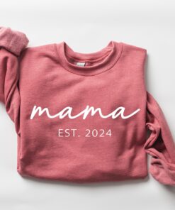 personalized mama sweatshirt custom mom hoodie for new moms pregnancy reveal baby announcement outfit pxmf9