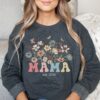 personalized mama sweatshirt wildflowers crewneck custom gift for new mom mothers day shirt est 2024 best mom shirt ellsz