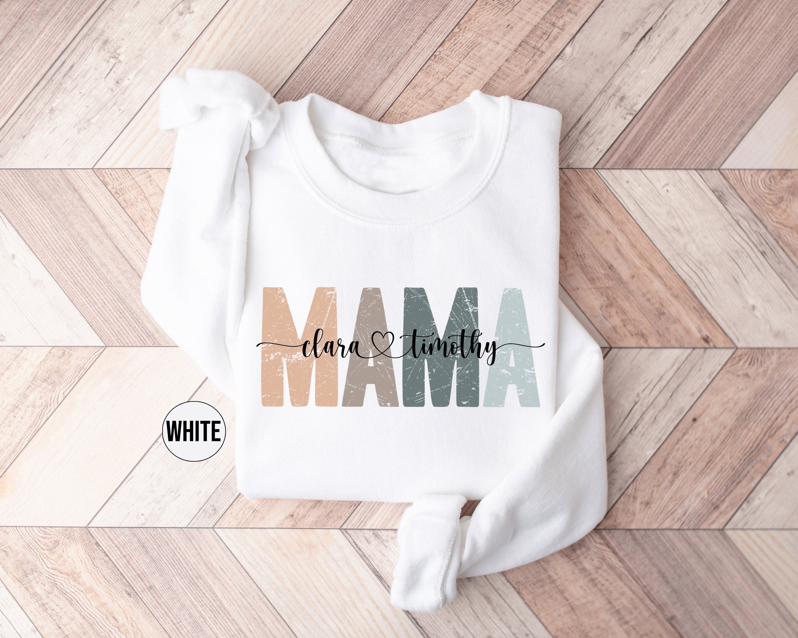 personalized mama sweatshirt with childrens names and date custom mom hoodie for baby announcement and mothers day gifts hqami scaled