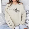 personalized mama sweatshirt with custom childs name on sleeve for mothers day gift unique mom life apparel sqtid