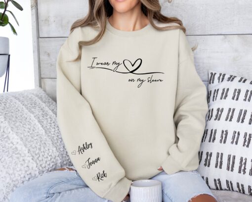 personalized mama sweatshirt with custom childs name on sleeve for mothers day gift unique mom life apparel sqtid