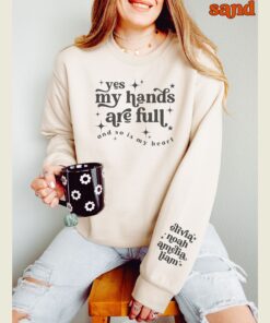 personalized mama sweatshirt with kids names custom mom pullover for busy moms crewneck shirt for mothers day hljsa