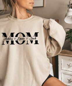 personalized mama sweatshirt with kids names custom mom sweatshirt for mothers day new mom gift unique name sweater s1sp3