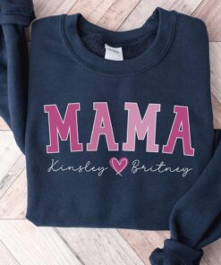 personalized mama sweatshirt with kids names custom mothers day gift unique mom life apparel 86iyb