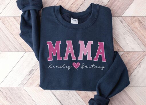 personalized mama sweatshirt with kids names custom mothers day gift unique mom life apparel 86iyb