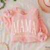 personalized mama sweatshirt with kids names custom mothers day shirt cute mom life crewneck sweater for moms 6tttc