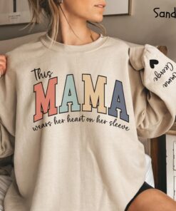 personalized mama sweatshirt with kids names cute mom life shirt for mothers day gifts and custom family apparel n4wd5