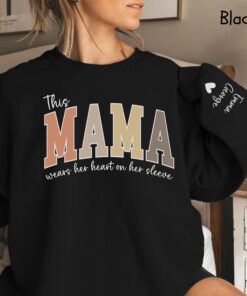 personalized mama sweatshirt with kids names cute mom shirt for mothers day unique custom gift for moms syjvw