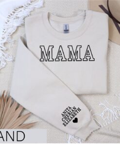 personalized mama sweatshirt with kids names on sleeve custom mom crewneck best mom ever shirt for mothers day 02apu