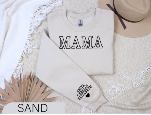 personalized mama sweatshirt with kids names on sleeve custom mom crewneck best mom ever shirt for mothers day 02apu