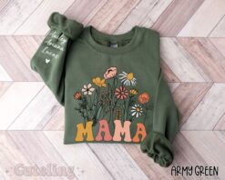 personalized mama sweatshirt with kids names on sleeve for mothers day birthday gift cute mom life apparel 4hglk