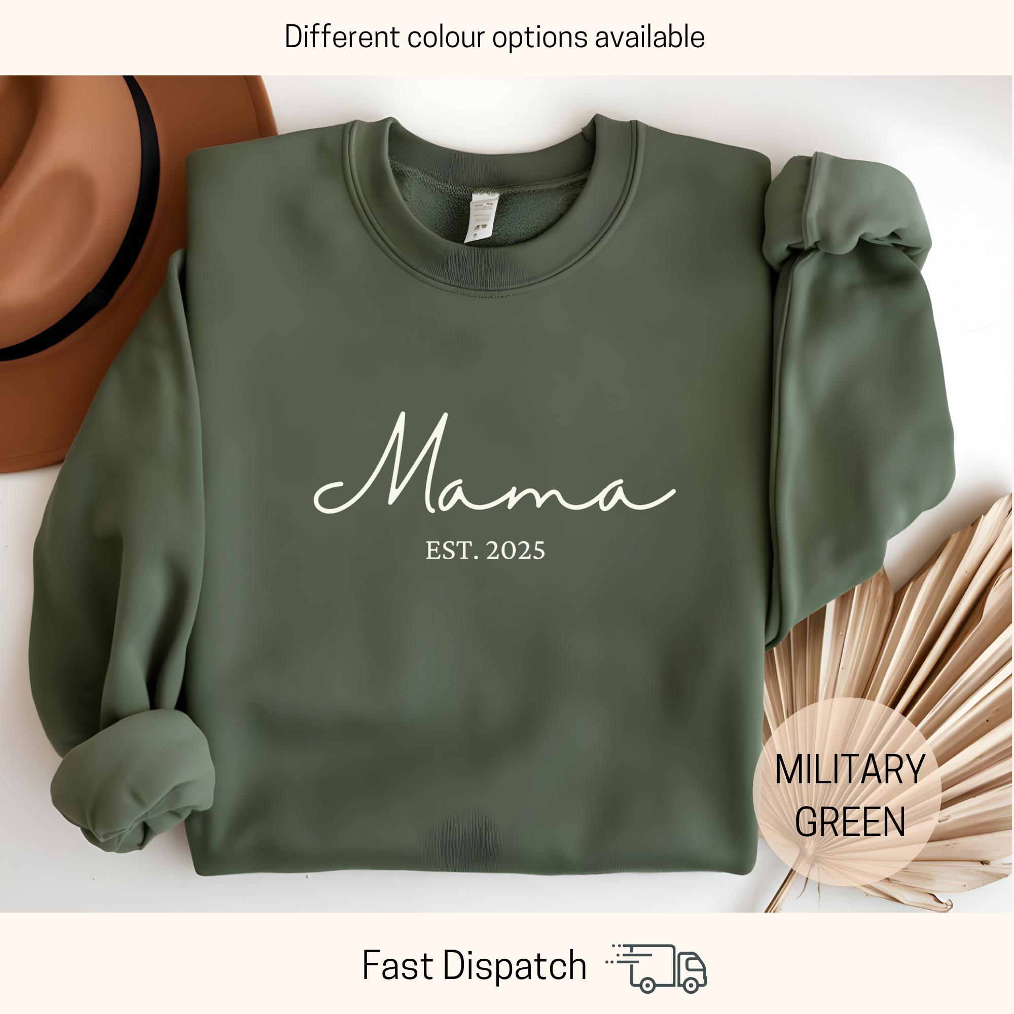 personalized mama sweatshirt with year new mom sweater pregnancy reveal gift unique mothers day gift from kids wvrk0