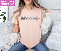 personalized mama t shirt with childrens names custom mom shirt for mothers day unique mama shirt gift idea bggyo