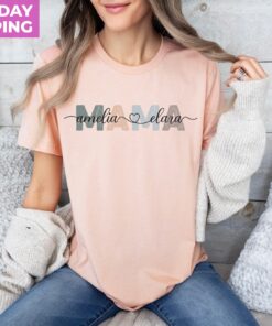 personalized mama t shirt with childrens names custom mom shirt for mothers day unique mama shirt gift idea bggyo