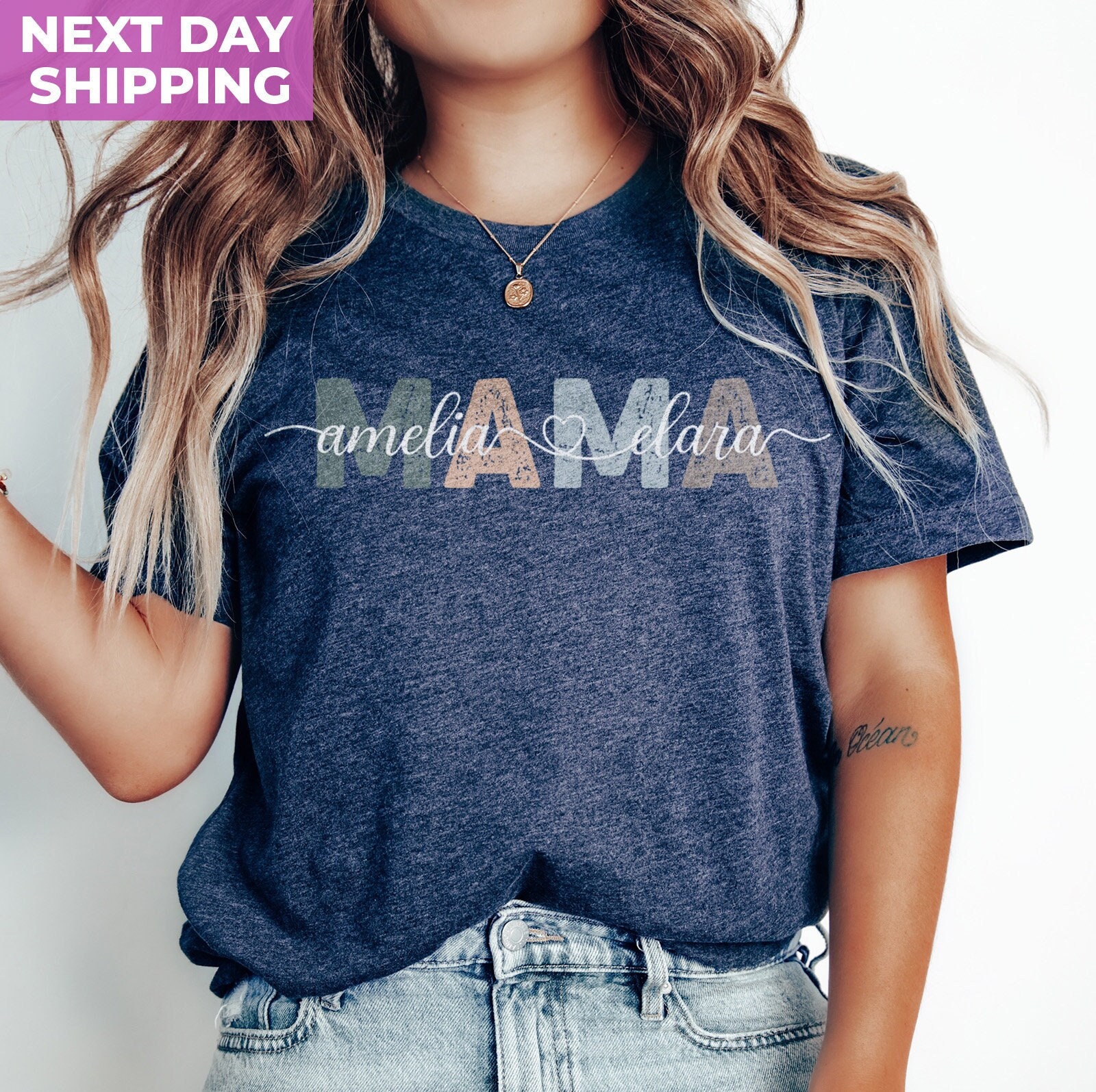 personalized mama t shirt with childrens names custom mom shirt for mothers day unique mama shirt gift idea ljgp4