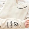 personalized mama t shirt with kids name on sleeve custom mother sweatshirt ideal for mothers day or christmas gift 3bucw