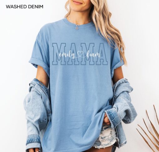 personalized mama t shirt with kids names custom shirt for mothers day birthday gift best mom ever shirt cwoh9