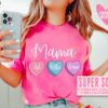 personalized mama valentines day shirt with kids names cute pink mom t shirt for valentines day heart design bp8pm scaled