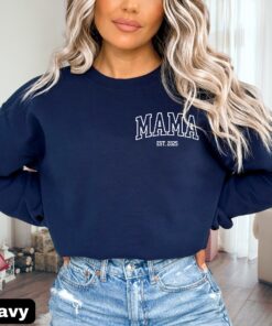 personalized mama varsity sweatshirt with established date custom mom shirt for mothers day and valentines day gifts 1tcre