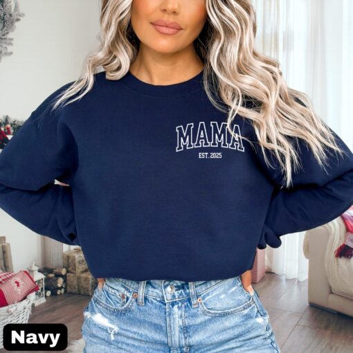 personalized mama varsity sweatshirt with established date custom mom shirt for mothers day and valentines day gifts 1tcre