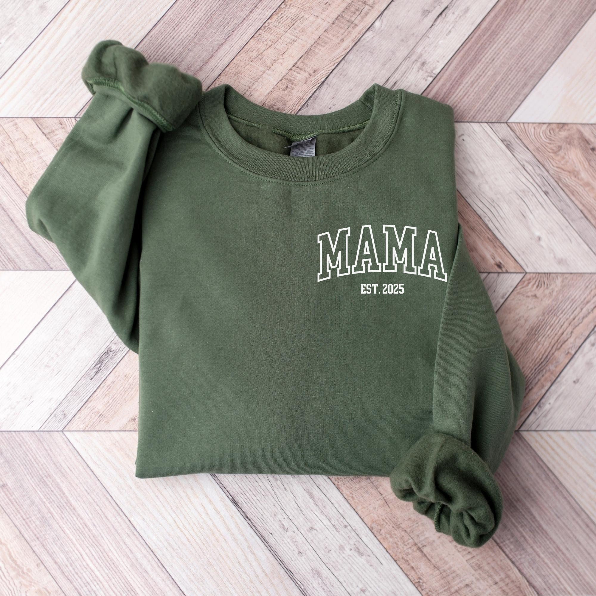 personalized mama varsity sweatshirt with established date custom mom shirt for mothers day and valentines day gifts bband