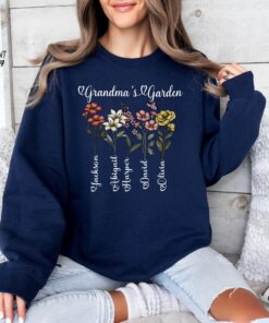 personalized mamas garden shirt with birth month flowers custom mom tee unique gift for moms and mothers day otjcp